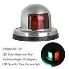 12V Led Marine Navigation Light 2 In 1 Bow Light For Boats Yachts Pontoons Stainless Steel Waterproof Ip65 Red Green Boat Light