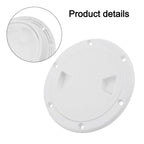 4" 6" 8" White Round Abs Marine Boat Inspection Hatch With Detachable Cover Non Slip Deck Access Panel For Yacht And Watercraft 4 Inch 4"
