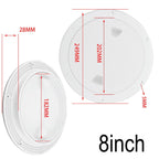 4" 6" 8" White Round Abs Marine Boat Inspection Hatch With Detachable Cover Non Slip Deck Access Panel For Yacht And Watercraft 4 Inch 8"