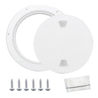 4" 6" 8" White Round Abs Marine Boat Inspection Hatch With Detachable Cover Non Slip Deck Access Panel For Yacht And Watercraft 4 Inch 8"