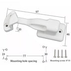 Nylon Rv Cabinet Latch Lock For Camper Trailer Boat Easy Install Secure Door Catch Holder White Black Travel Accessory Construction White