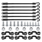 Fankenuo 6 Set 18 Inch Fishing Rod Straps for Boat Deck Fishing Rod Tie Down for Kayak 4#
