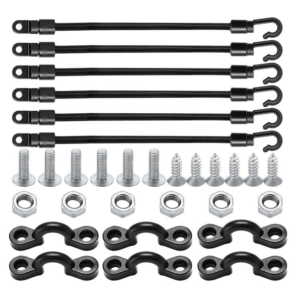 6 Set 18 Inch Fishing Rod Straps for Boat Deck Fishing Rod