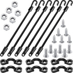 Fankenuo 6 Set 18 Inch Fishing Rod Straps for Boat Deck Fishing Rod Tie Down for Kayak 4#