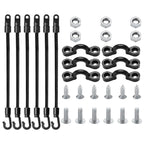 Fankenuo 6 Set 18 Inch Fishing Rod Straps for Boat Deck Fishing Rod Tie Down for Kayak 4#