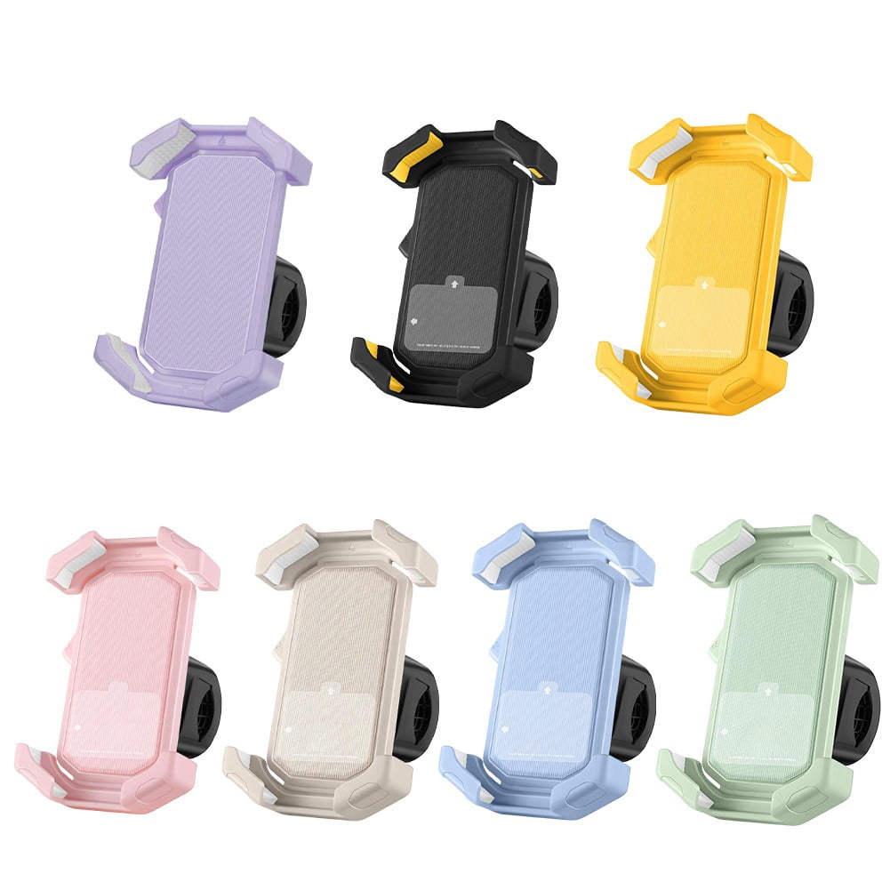 Adjustable Motorcycle Phone Holder With Silicone Protection For Secure Locking Light blue