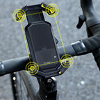 Adjustable Motorcycle Phone Holder With Silicone Protection For Secure Locking Purple