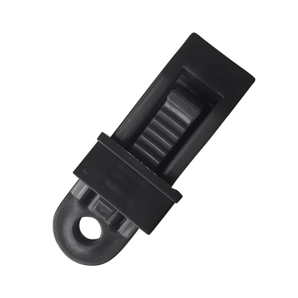 Tarp Clips, Heavy Duty Lock Grip, Reusable Tarp Clamps for for Secures Outdoor Camping, Awnings, Car Covers, Swimming Pool Covers Black