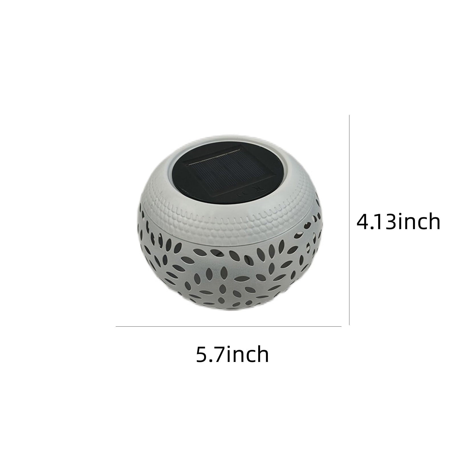 Solar Lantern Outdoor Waterproof, Solar Table Lights LED Metal Tabletop Light Solar Powered Decorative Lighting Lanterns for Desk Bedroom Patio Garden Yard,Flickering Flame Light round Pot White