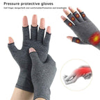 Pressure Gloves Half Finger, Cycling Joint Care Sports Gloves, Antiskid Fitness Gloves for Men and Women, Comfortable Compression Gloves for Hand Relief, Mobility & Repetitive Task Support, Size M D
