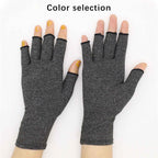 Pressure Gloves Half Finger, Cycling Joint Care Sports Gloves, Antiskid Fitness Gloves for Men and Women, Comfortable Compression Gloves for Hand Relief, Mobility & Repetitive Task Support, Size M F