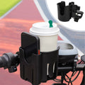2-in-1 Bicycle Cup Holder with Mobile Phone Holder - Universal Water Bottle Holder, Coffee & Tea Mug Holder, for Electric Bike, Bicycle, Motorcycle, Stroller, Walker - Fits Phones Up to 6.5 Inches