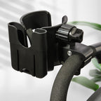2-in-1 Bicycle Cup Holder with Mobile Phone Holder - Universal Water Bottle Holder, Coffee & Tea Mug Holder, for Electric Bike, Bicycle, Motorcycle, Stroller, Walker - Fits Phones Up to 6.5 Inches