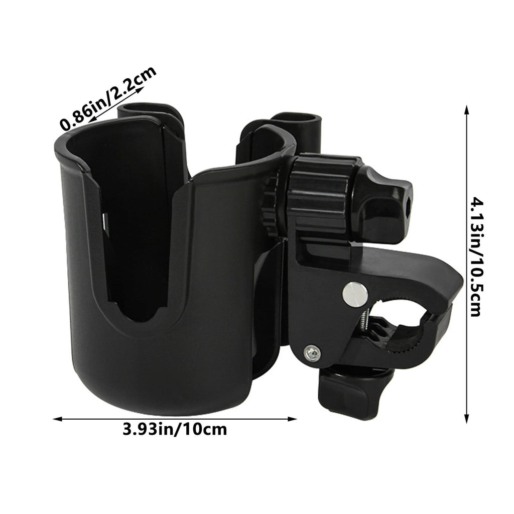 2-in-1 Bicycle Cup Holder with Mobile Phone Holder - Universal Water Bottle Holder, Coffee & Tea Mug Holder, for Electric Bike, Bicycle, Motorcycle, Stroller, Walker - Fits Phones Up to 6.5 Inches