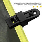 Tarp Clips Heavy Duty Lock Grip,Tarp Clamps for Cover Awnings, Outdoor Camping, Caravan Canopies, Car Covers, 10 PCS Per Pack (Black) 0.98x0.86x3.18 0.98" x 0.86" x 3.18" Black