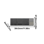 Tri-Folding Bluetooth Keyboard,Wireless Portable Foldable Bluetooth Keyboard for Travel, Keyboard with Touchpad, Rechargeable Multi-Device Small Keyboard for Laptop Tablet PC Smartphone A