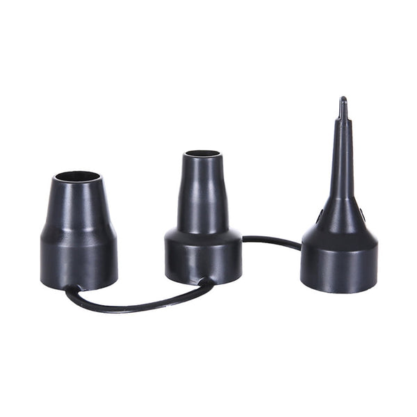 3-in-1 Plastic Nozzle Set for Air Pump,Pump Nozzle Head, Air Inflator Adaptor & Replacement Valves, 3 Sizes, Inflation Accessories for Air Beds & Pool Floats, Plastic Nozzle Kit(Black) Black