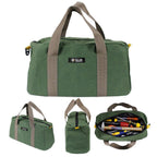 1 Pack Tool Bag for Men with Waterproof Hard Bottom,Mechanics Tool Bag,Heavy Duty Tool Bag Wide Mouth Tote for Various Instrument, Electrician Carpenter Mechanic,3 Sizes Available，Green(16 inch) 14 inch