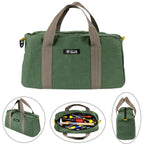 1 Pack Tool Bag for Men with Waterproof Hard Bottom,Mechanics Tool Bag,Heavy Duty Tool Bag Wide Mouth Tote for Various Instrument, Electrician Carpenter Mechanic,3 Sizes Available，Green(16 inch) 16 inch