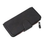 Women's Wallets,Soft Leather Bifold Compact Card Holder Wallet for Women with Zipper, Blocking Leather Clutch Wallet Credit Card Holder, Ladies Travel Wallet Purse,10 Colors(pink) dark grey