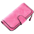 Women's Wallets,Soft Leather Bifold Compact Card Holder Wallet for Women with Zipper, Blocking Leather Clutch Wallet Credit Card Holder, Ladies Travel Wallet Purse,10 Colors(pink) pink