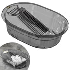 Portable Washboard, All-in-One Laundry Basin Set, Heavy-Duty Wash Board for Hand Washing Clothes, Built-in Scrub Surface, Drain Plug for Camping, RV, Emergency Use, Grey, 19.09x14.37x5.12 19.09x14.37x5.12 Gray