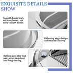 Portable Washboard, All-in-One Laundry Basin Set, Heavy-Duty Wash Board for Hand Washing Clothes, Built-in Scrub Surface, Drain Plug for Camping, RV, Emergency Use, Grey, 19.09x14.37x5.12 19.09x14.37x5.12 Gray