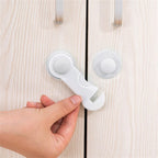 Cabinet Locks for Pet Safety, Plastic Latches with Adhesive for Drawer Cupboards Closet and Pantry Door, Fridge Lock for Protecting Dog and Cat, 2 Pcs, 3.74 Inches 3.74" Blue