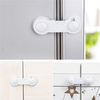 Cabinet Locks for Pet Safety, Plastic Latches with Adhesive for Drawer Cupboards Closet and Pantry Door, Fridge Lock for Protecting Dog and Cat, 2 Pcs, 3.74 Inches 3.74" Blue