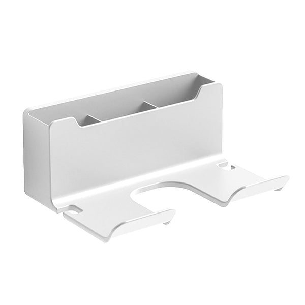 1 Pack Hair Dryer Holder, Wall Mount Self Adhesive Waterproof Blow Dryer Rack Storage Organizer Hanger, Compatible with Most Hair Blower Appliance, Curling Iron, Straightener(Z2-White) Z2-White
