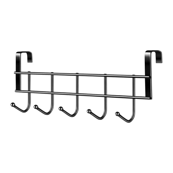 Over The Door Hooks, Door Hanger Hooks For Hanging ,Over The Door Towel Racks With 5 Coat Hook,Over The Door Towel Rack For Kitchen Bathroom Towel Holder Towels Hanger Rack Accessories,2.1 cm 3.2 cm