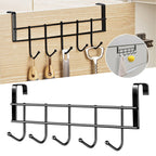 Over The Door Hooks, Door Hanger Hooks For Hanging ,Over The Door Towel Racks With 5 Coat Hook,Over The Door Towel Rack For Kitchen Bathroom Towel Holder Towels Hanger Rack Accessories,2.1 cm 5 cm