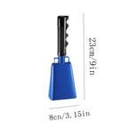 2025 120dB Loud Brass Cowbell with Non-Slip Handle and Adjustable Strap,Perfect for Sporting Events like Baseball and Football Games,Also Ideal for Graduations,Parades,and Cheerleading Activities Blue