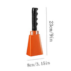 2025 120dB Loud Brass Cowbell with Non-Slip Handle and Adjustable Strap,Perfect for Sporting Events like Baseball and Football Games,Also Ideal for Graduations,Parades,and Cheerleading Activities Orange