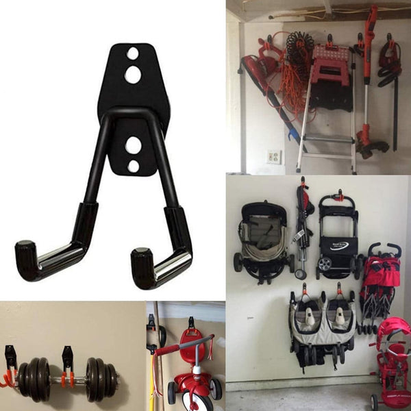 Garage Storage Utility Hooks, Heavy Duty Garage Hooks, Garage Garden Tool Organizer, Steel Wall Mount Hooks, Garden Small U Hooks, Wall Mount Hanger Organizer for Tools, 1 Pcs, 2.56x2.05x4.33 2.56
