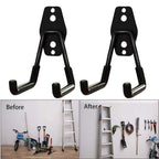 Garage Storage Utility Hooks, Heavy Duty Garage Hooks, Garage Garden Tool Organizer, Steel Wall Mount Hooks, Garden Small U Hooks, Wall Mount Hanger Organizer for Tools, 1 Pcs, 2.56x2.05x4.33 2.56" x 2.05" x 4.33" Black