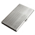 Slim Business Card Case for Men & Women, Pocket Metal Case, Professional Stainless Steel Business Card Holders, Purse Name Card Holder, Buckle Style Shut, 1 Pcs, 3.62x2.28 3.62" x 2.28" Silver