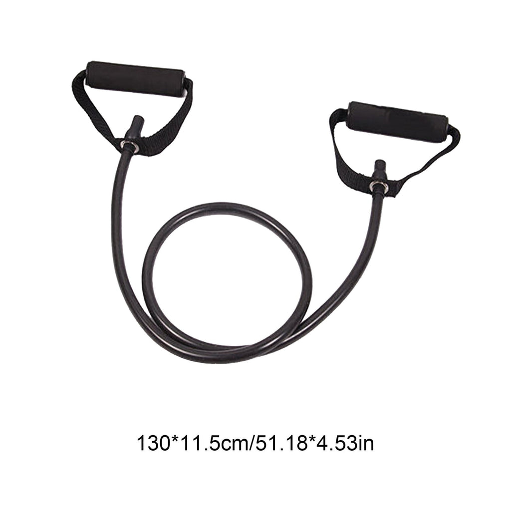 Resistance Bands with Handles, Exercise Bands with Handles, Single Resistance Bands for Resistance Training, Physical Therapy,Home Workouts, Fitness, Pilates,Shoulder And Neck Stretching Equipment Black