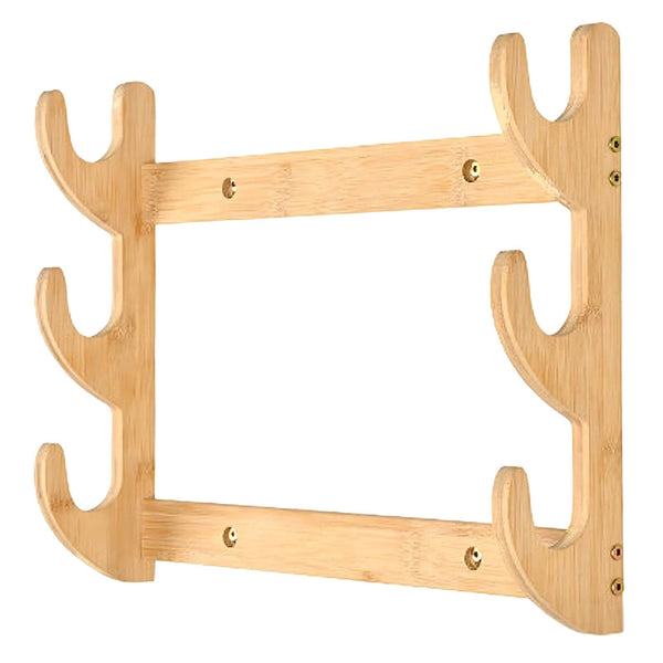 Bow Rack, Wall Mount Sword Holder, Wooden Wall Mount Bow Hanger Heavy Duty Archery Bows Wall Holder for Compound & Recurve Bows, Only Rack, 1 Pcs, 15.35x11.81x1.57 15.35