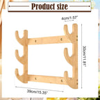 Bow Rack, Wall Mount Sword Holder, Wooden Wall Mount Bow Hanger Heavy Duty Archery Bows Wall Holder for Compound & Recurve Bows, Only Rack, 1 Pcs, 15.35x11.81x1.57 15.35" x 11.81" x 1.57" Beige
