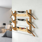 Bow Rack, Wall Mount Sword Holder, Wooden Wall Mount Bow Hanger Heavy Duty Archery Bows Wall Holder for Compound & Recurve Bows, Only Rack, 1 Pcs, 15.35x11.81x1.57 15.35" x 11.81" x 1.57" Beige