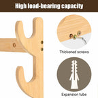 Bow Rack, Wall Mount Sword Holder, Wooden Wall Mount Bow Hanger Heavy Duty Archery Bows Wall Holder for Compound & Recurve Bows, Only Rack, 1 Pcs, 15.35x11.81x1.57 15.35" x 11.81" x 1.57" Beige
