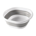 Foldable Massage Foot Bath Bucket with Retractable Design,Portable and Large Capacity for Home Use,Silicone Material with Anti-Slip Bottom,Heat Retention,Ideal for Relaxation and Spa. Gray
