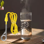 Portable Electric Immersion Water Heater，600W Stainless Steel for Fast Boiling in Cups，Foldable Plug for Easy Storage and Travel，Energy Efficient for Office，Dorm，or Camping Use