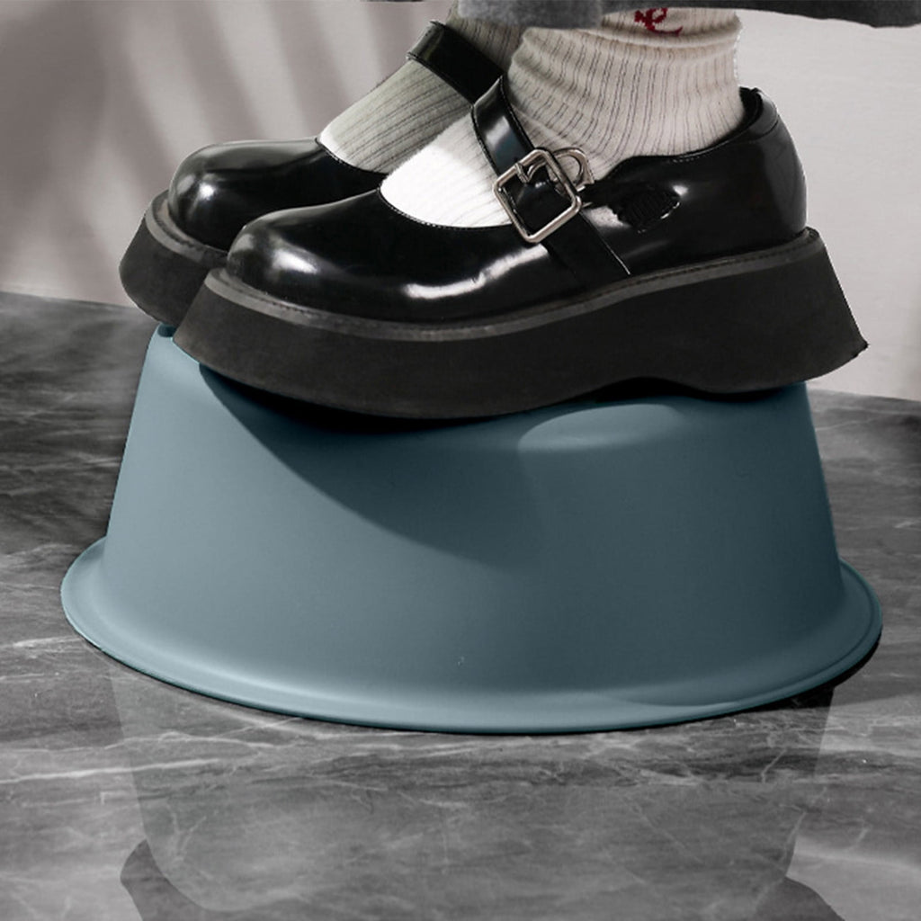 Wide Foot Wash Basin with Two-Color Design, Durable High-Temperature Plastic Washbasin for Laundry and Bathing, 13-Inch Round Shape with Large Capacity, Stable Flat Bottom for Home and Hotel Use B