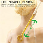 Massager - Back Massager - Telescopic Massager - Portable Massager - For Men, Women, Fathers, Mothers - Women's Gifts - Father's Gifts - Mother's Gift - Festive Gift - Christmas Gift - Yellow - 1 Piece