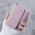 Women's Wallet - Small Women's Wallet - Card Holder - Mini Wallet - Flap Wallet - Faux Leather - Compact Size - Coin Compartment - Gift for Women - Stylish Design - Travel - Convenient Size - PU Leather - 6 Colors - Pack of 6