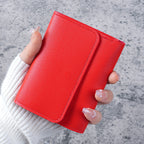 Women's Wallet - Small Women's Wallet - Card Holder - Mini Wallet - Flap Wallet - Faux Leather - Compact Size - Coin Compartment - Gift for Women - Stylish Design - Travel - Convenient Size - PU Leather - 6 Colors - Pack of 6
