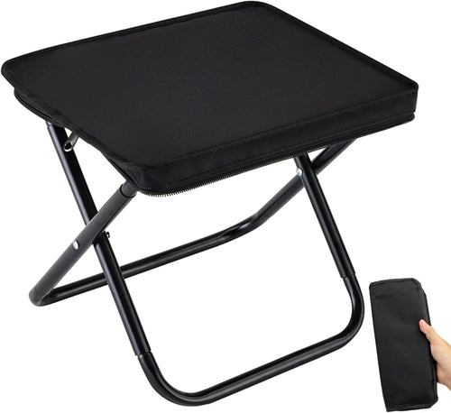 Black Lightweight Folding Camping Chair with Storage Bag