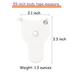 Measuring Tape - Body Measuring Tape - Circumference Measurement - Losing Weight - Waist Measurement - Fitness Accessories - Centimeter - Tailor's Tape - Roll-up - Body Measurement - Muscle Mass - Waist Circumference - Measuring Tape - White - 1 Piece